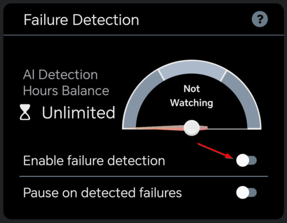 How to disable AI failure detection